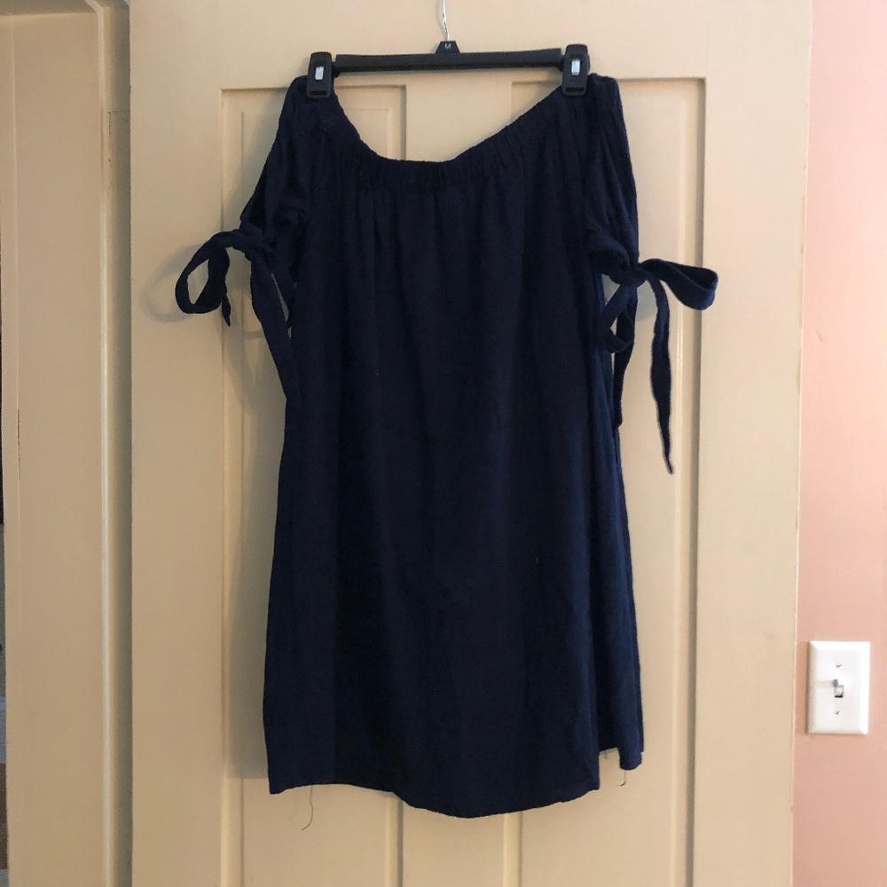 LuLu's Navy Cold Shoulder Dress